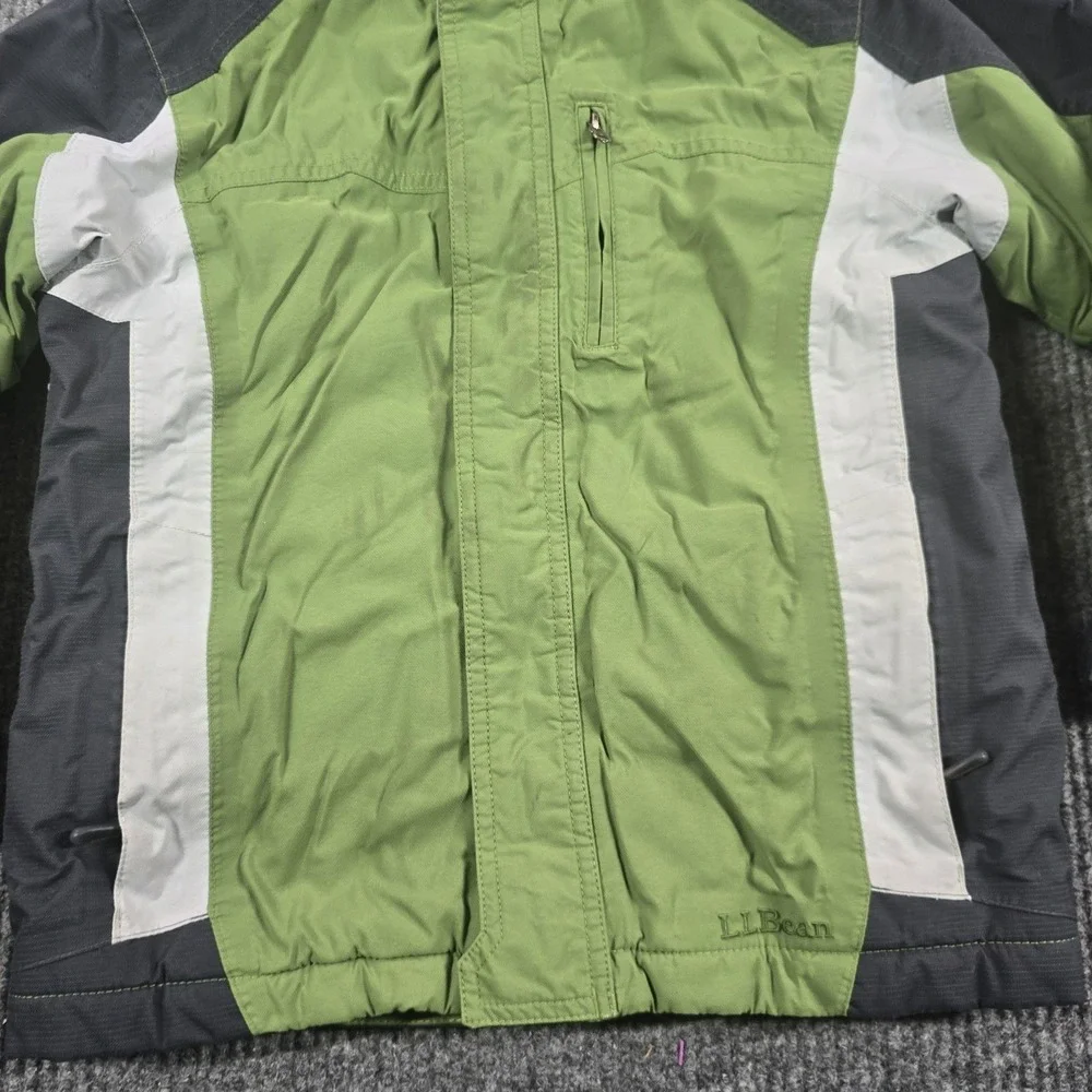 L.L. Bean Jacket Boys Large 6X 7 Green Hooded Insulated Ski Snow Thinsulate